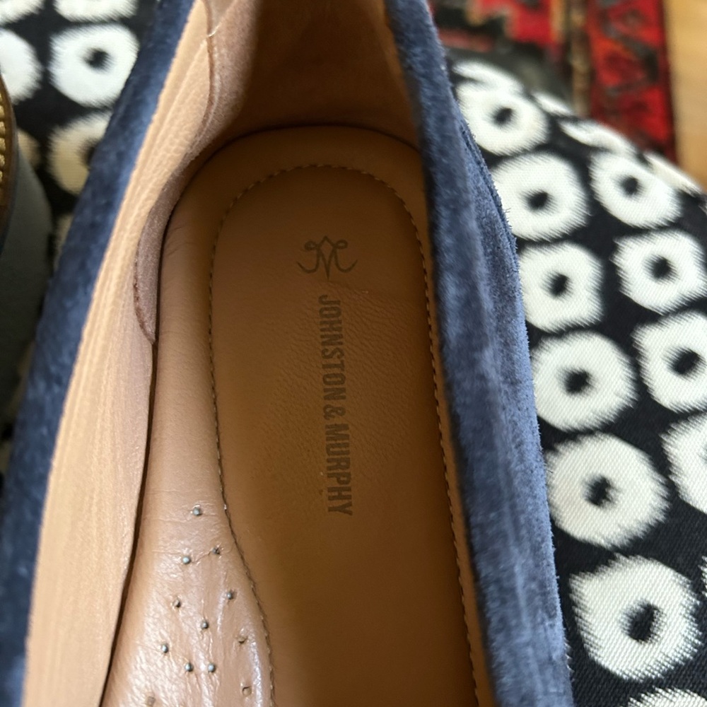 Johnston & Murphy Navy Suede Loafers - Picture 2 of 5